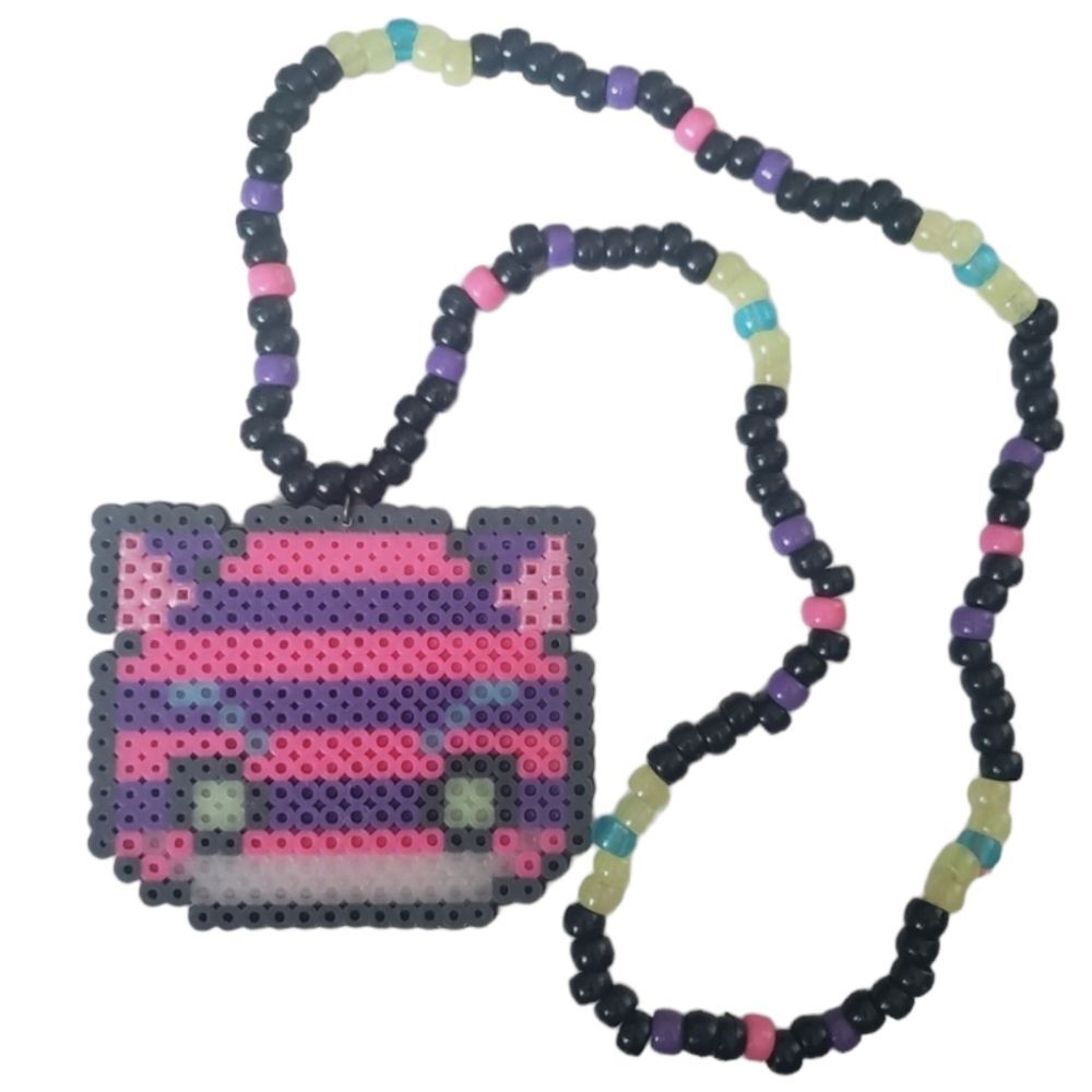 Cheshire Cat Perler Necklace